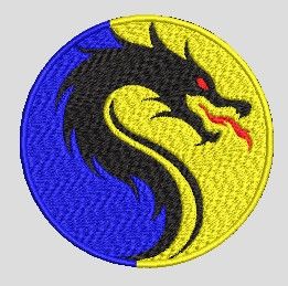 Шеврон Інь Янь Червоний вогонь