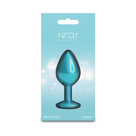Анальна пробка NS Novelties Rear Assets - Iridescent Pink - Medium - Teal | Зображення 3