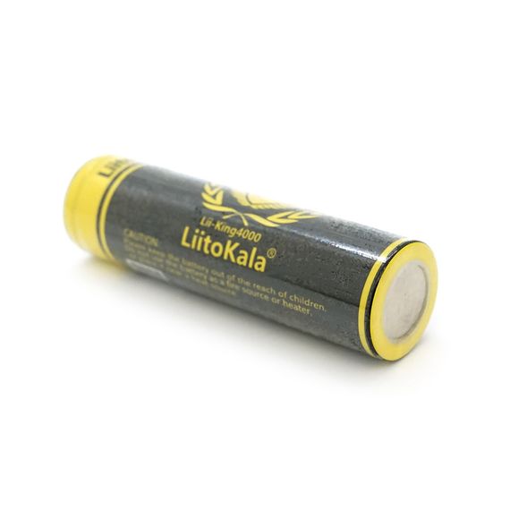 Акумулятор 18650 Li-Ion LiitoKala King-4000-JT, 4000mAh (3800-4000mAh), 3.7V (2.75-4.2V), Black/Yellow | Зображення 1