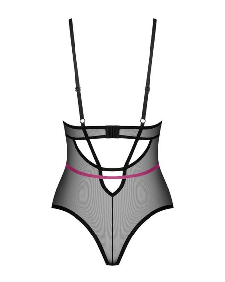 Прозоре боді Obsessive Novenes Чорне XS/S | Зображення 4