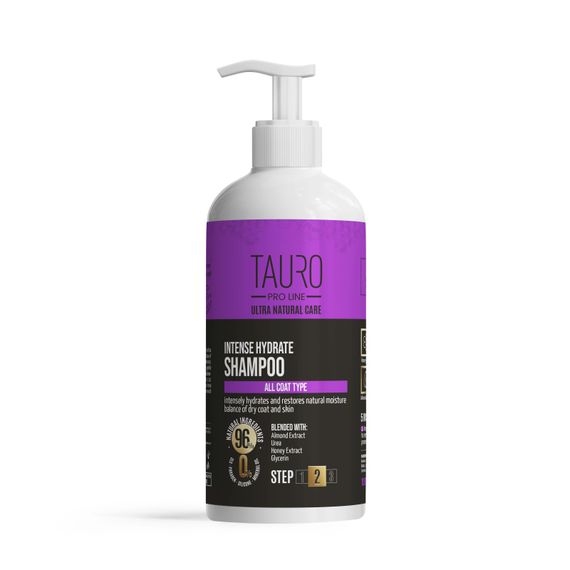 Зволожуючий шампунь для котів та собак TAURO PRO LINE Ultra Natural Care Intense Hydrate Shampoo 1 л