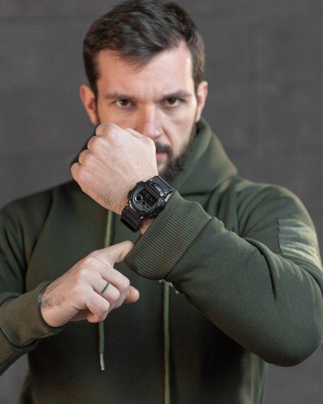 Худи CELEO на флисе  Вірний завжди олива ВТ7987 | Зображення 6