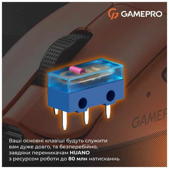 Мишка GamePro Genesis Avenger Wireless/Bluetooth/USB Orange (GM096O) | Зображення 7