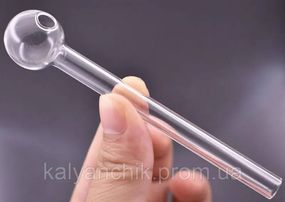 Стеклянная трубочка Oil Long Clear