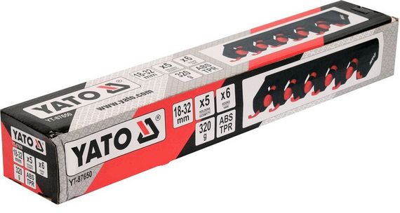 Вешалка для садового инвентаря 6 крюков 5 ячеек 18х32 мм YATO YT-87650 | Зображення 5
