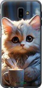 Чохол на Samsung Galaxy J6 Plus 2018 Білий кіт "5646t-1586-2448"