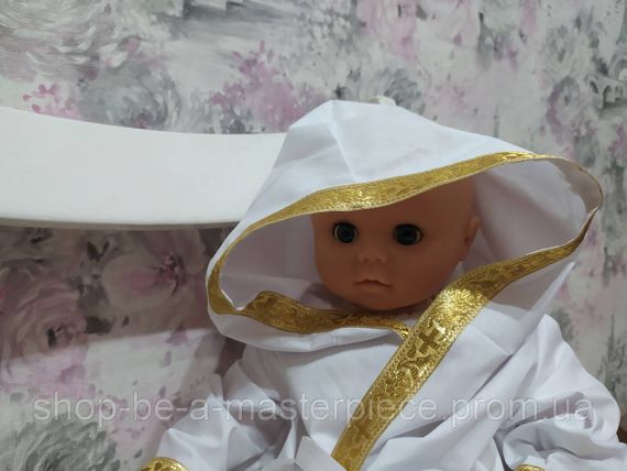 Хрестильна сорочка білий бавовняна для хрещення для хлопчика дівчинки 56 (01944) | Зображення 1