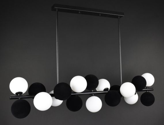 Люстра стельова на 9 лампочок 27666 Чорний 35-65х23х105 см.