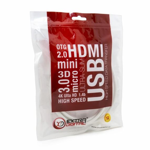 Кабель мультимедийный DisplayPort to HDMI 2.0m Extradigital (KBD1669) | Зображення 5