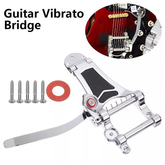 Струнодержатель бридж Бигсби тремоло Bigsby для гитары Gibson SG Les Paul ES ХРОМ | Зображення 3