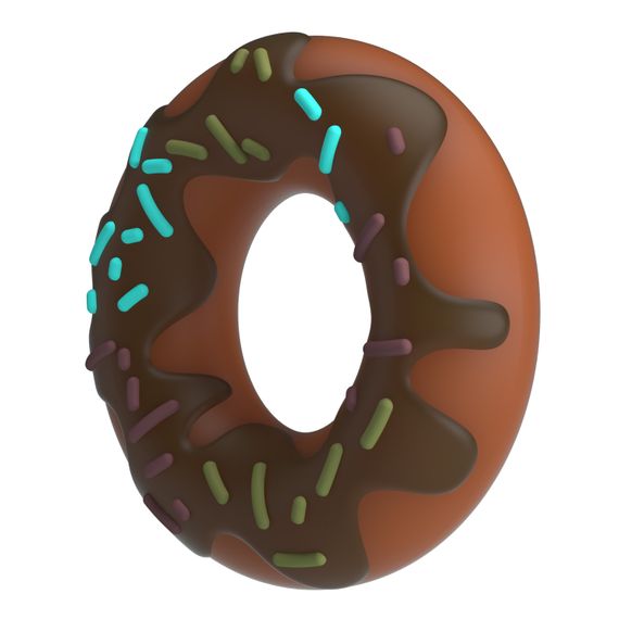 Ерекційне кільце - Pretty Love Choco Super Donut Silicone Cock Ring | Зображення 2