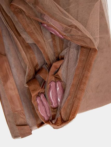 Дверная антимоскитная сетка (штора) на магнитах цветная 210*100 см Коричневый | Зображення 2