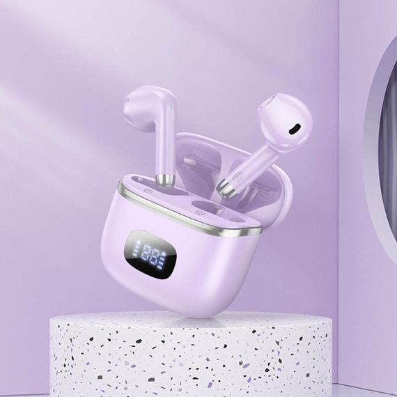 Беспроводные наушники HOCO EQ1 Music guide true wireless BT headset Purple | Зображення 2
