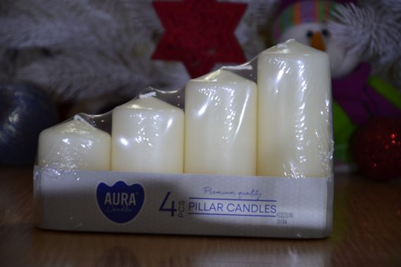Набір свічок 4 шт. циліндр Bispol AURA Candles Молочний (sw50/4-011) | Зображення 5