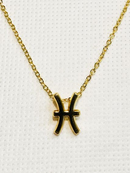 Кольє Primo з підвіскою знак зодіаку Риби (Риби) - Gold | Зображення 1