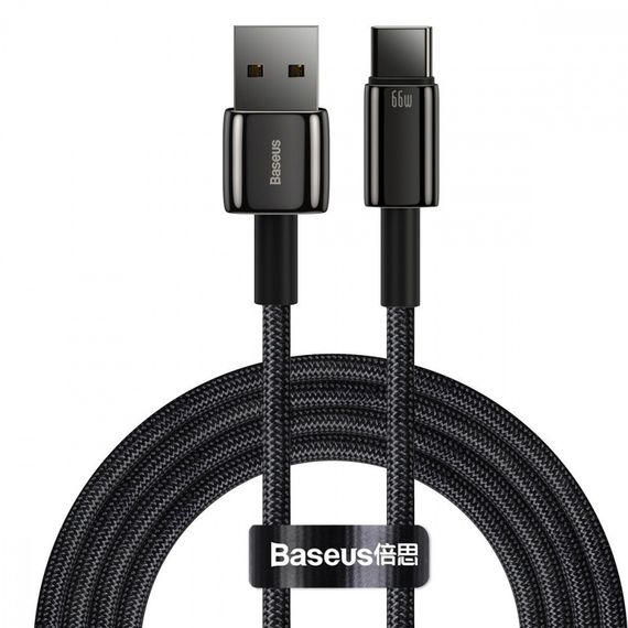 Кабель Baseus Tungsten Gold Fast Charging Type-C 66W (2m)