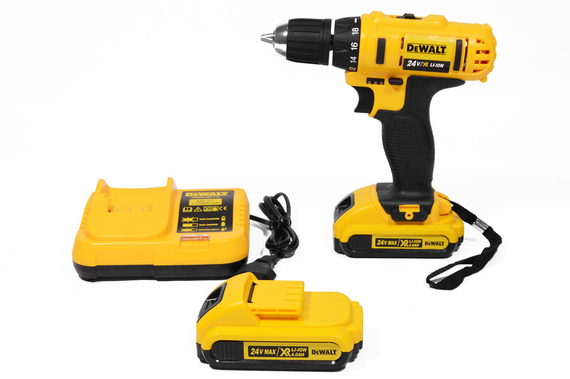 Акумуляторний шуруповерт DeWALT в кейсі з набором інструментів + 2 акумулятори та зарядне | Зображення 6