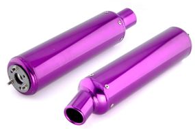 Глушитель (тюнинг)   360*130mm   (нержавейка, овал, фиолетовый, прямоток)   118