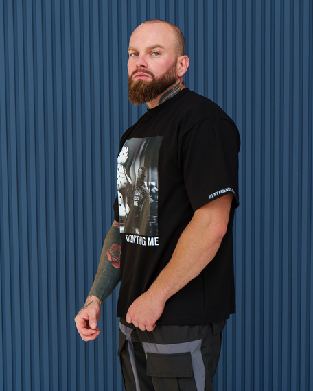 Футболка мишка принт чёрный L | Зображення 5