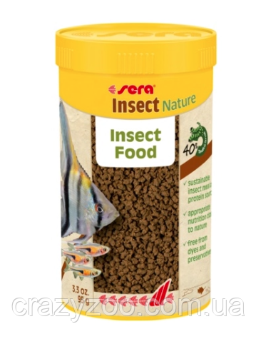 Корм для рыб Sera Insect Nature с высоким содержанием насекомых 250 мл 95 г 32616
