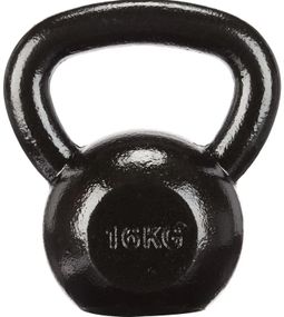 Гиря чавунна Toorx 16 кг з гумовою підставкою Black (KGV-16)