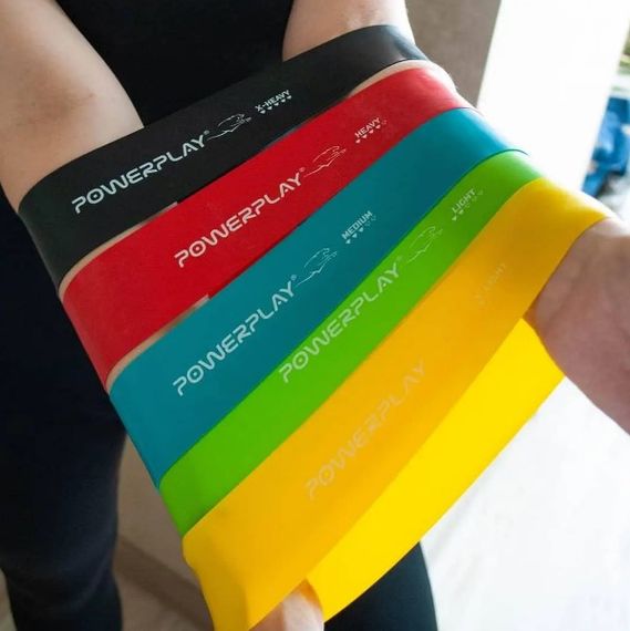 Гумки для фітнесу PowerPlay 4113 Mini Power Band Set набір із 5 шт. (від 1 до 20 кг) (PP_4113) | Зображення 8