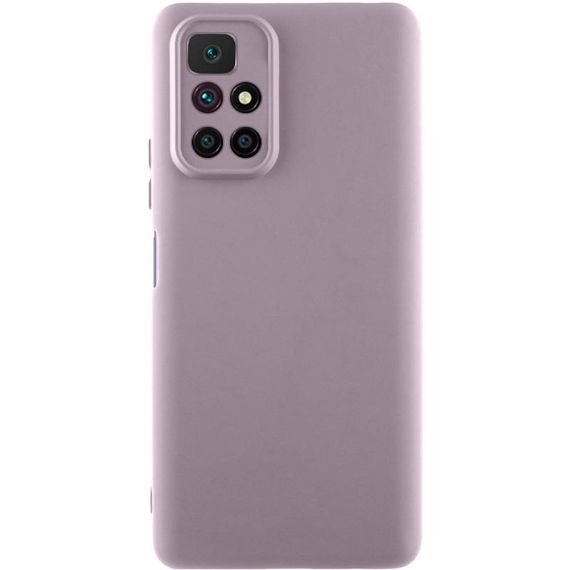 Чехол TPU GETMAN Liquid Silk Full Camera для Xiaomi Redmi 10 Серый / Lavender