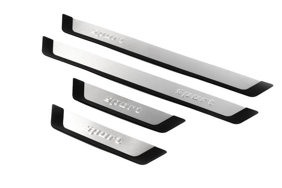 Накладки на пороги Flexill (4шт, нерж) Sport для BMW 1 серія F20/21 2011-2019 рр | Зображення 1