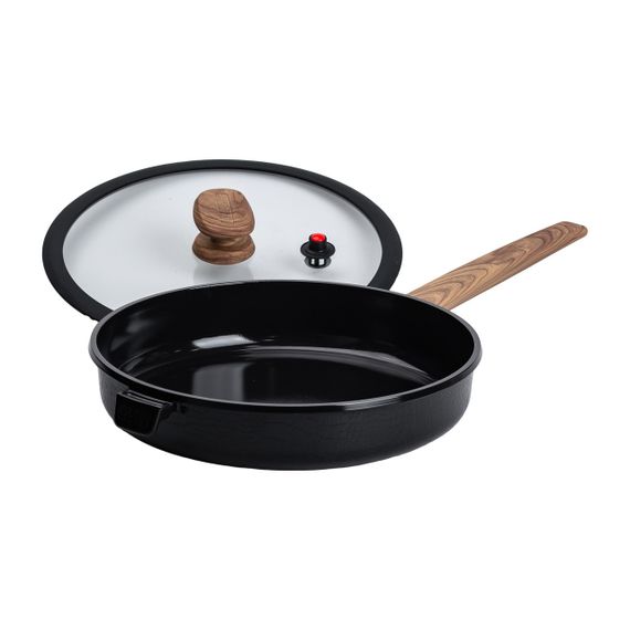 Алюмінієва сковорода з керамічним покриттям антипригарним 3,2 л Ø 28 см чорна MGC HP-4-459B | Зображення 3