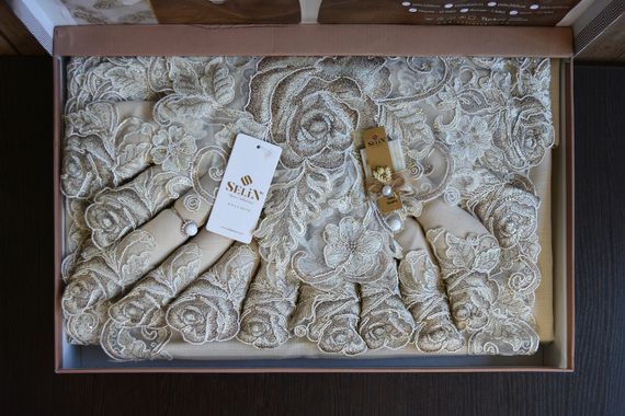 Льняная скатерть с ранером Selin Pelin Set 160×350+12 салфеток бежевая | Зображення 5