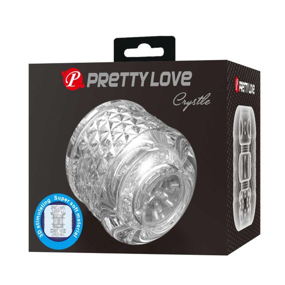Мини-мастурбатор сквозной Pretty Love Crystle прозрачный sexstyle | Зображення 7