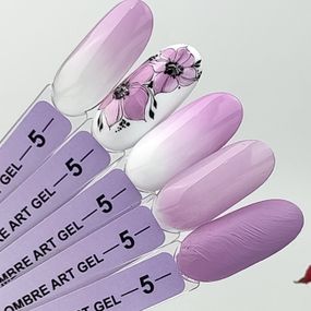 Гель-фарба для омбре Crooz Art gel ombre № 05 (світлий рожево-ліловий) 3мл
