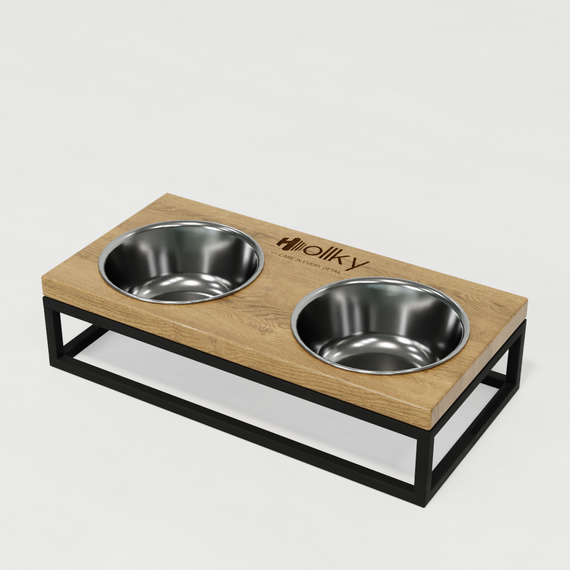 Миски на подставке для маленьких собак и котов Hollky Base S (2 × 0,45 л) BS-36187-BLNT | Зображення 2