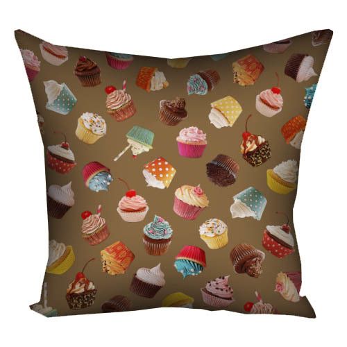 Подушка габардинова з принтом Тістечка 40x40 (4P_SWE011)