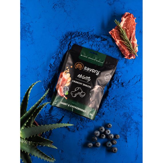 Хрусткі ласощі Savory Mobility Rabbit and Chokeberries для собак усіх порід для здоров’я суглобів з кроликом і чорноплідною | Зображення 4