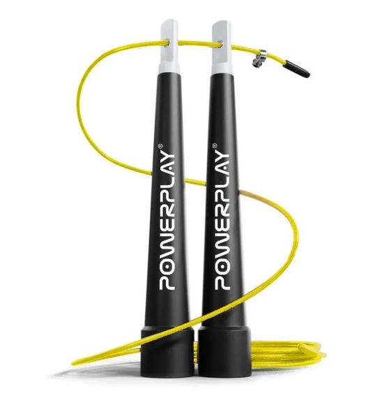 Скакалка швидкісна PowerPlay 4202 Ultra Speed Rope Жовта 2,9 м (PP_4202_Yellow)