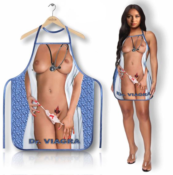 Забавний кухонний фартух «Доктор Віагра» Sex Aura