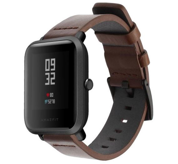 Кожаный ремешок Primo Classic для часов Xiaomi Amazfit Bip/Amazfit Bip GTS/Amazfit Bip Lite - Coffee | Зображення 1