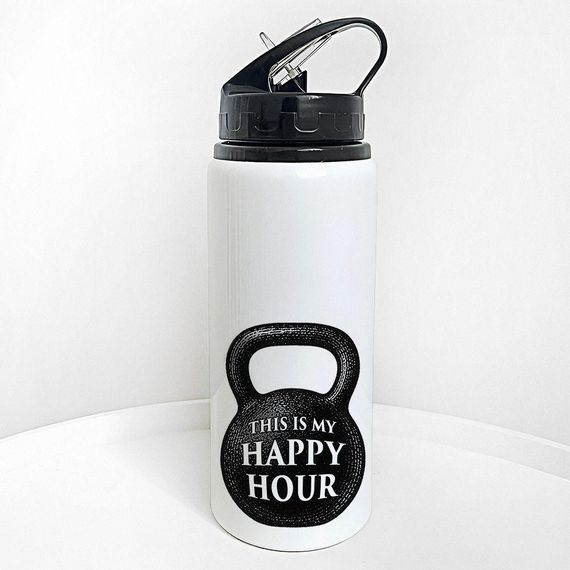 Пляшка для води з трубочкою This is my happy hour 600 мл (PLV_25A019)