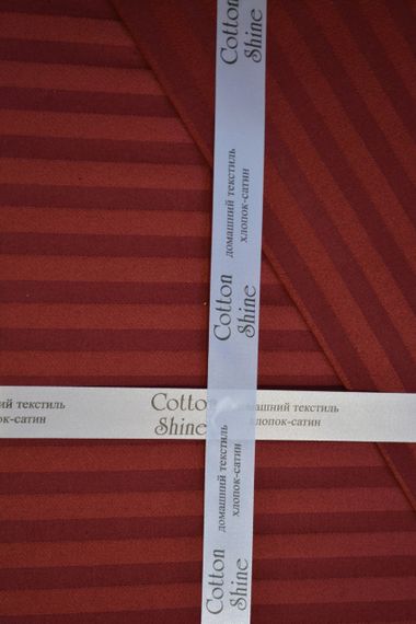 Постельное белье Cotton Shine Stripe Satin 200х220 Bordo | Зображення 2