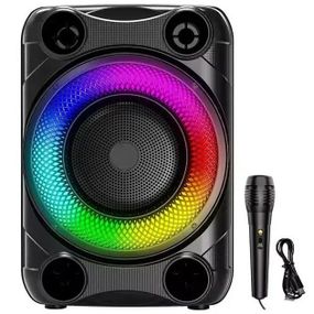 Беспроводная караоке колонка с микрофоном и RGB-подсветкой ZQS8148 SB-14