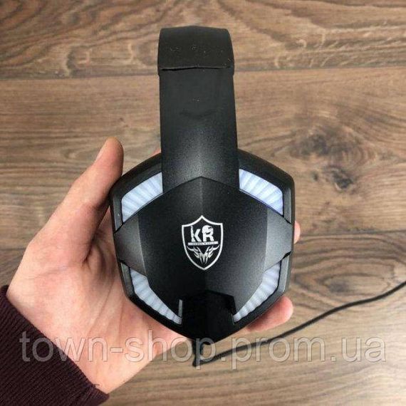 Игровые наушники Gaming Headset KR-GM301 Karler RGB подсветка. Проводная игровая гарнитура с микрофоном и подсветкой | Зображення 2