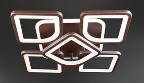 Люстра світлодіодна стельова LED світильник для квартири на стелю лед з пультом 25859 Коричневий 11х40х40 см.