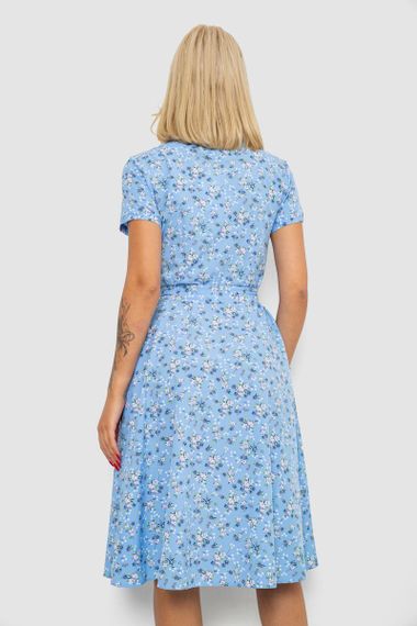 Платье софт с принтом, цвет голубой, 230R1111 | Зображення 3