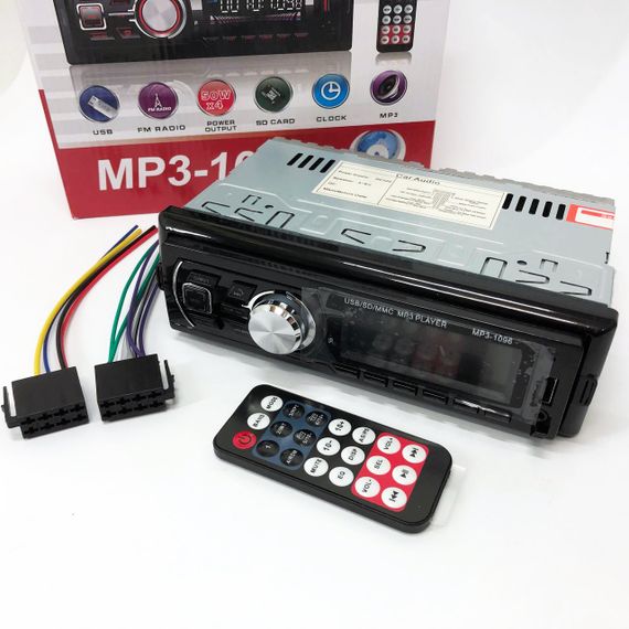 Автомагнітола MP3-1096 BT ISO зі знімною панеллю 4х50W, Магнітофон для машини авто автомобіля | Зображення 3