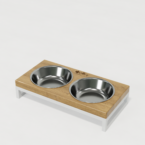 Миски на подставке для маленьких собак и котов Hollky Base XS (2 × 0,25 л) BXS-28145-WHNT | Зображення 4