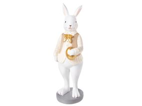 Статуетка Rabbit with egg Beige 10х8х26 см