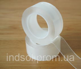 Багатофункціональна багаторазова двостороння клейка стрічка NanoTape 21120NT, ширина 30мм, товщ.2мм, довжина рулону 2м