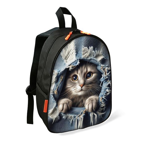 Рюкзак дитячий з котом шкільний/міський 34х27х13 см для хлопчика (02743)