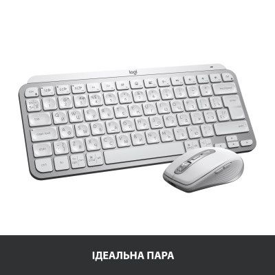 Клавиатура Logitech MX Keys Mini Wireless Illuminated UA Pale Grey (920-010499) | Зображення 4